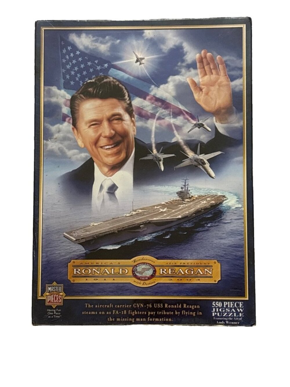 USS Ronald Reagan Aircraft Carrier 550 Pieces Jigsaw Puzzle New/Sealed Master